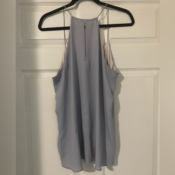 Price drop!! Satin REVERSIBLE tank top from Express. Size L keyhole in back - Picture 2 of 5